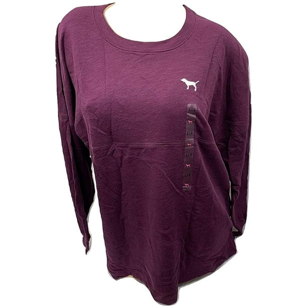 Victorias Secret Pink Varsity Crew Mauve Mist Small Victorias Secret Pink Varsity Crew Mauve Mist Small